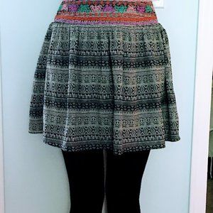 Colourful embroidered skirt